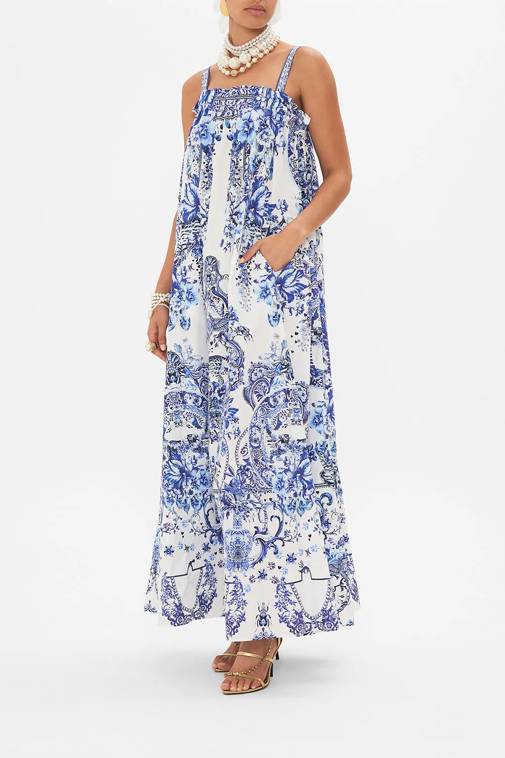 WIDE STRAP SUNDRESS GLAZE AND GRAZE