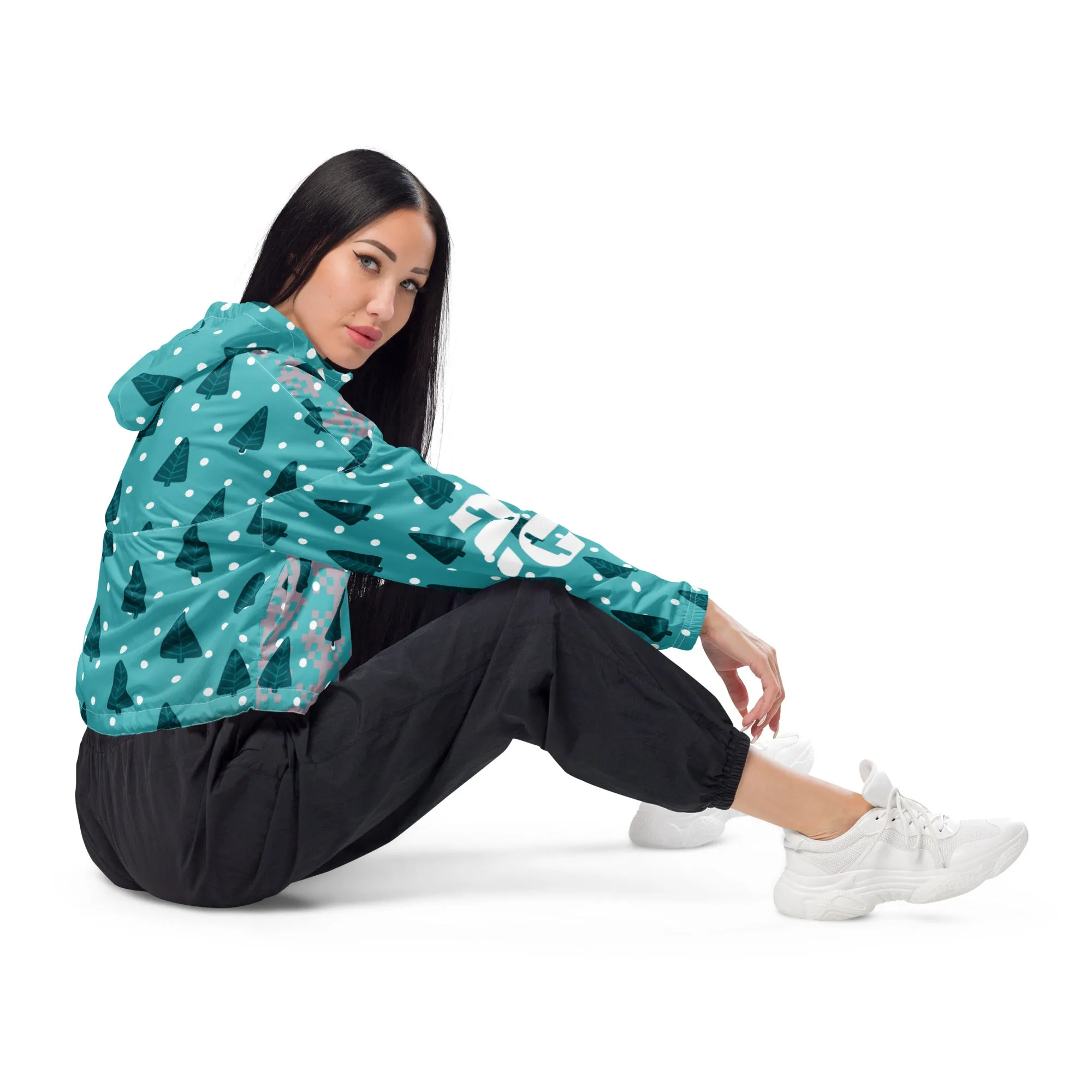 Women’s Holiday Cropped Windbreaker