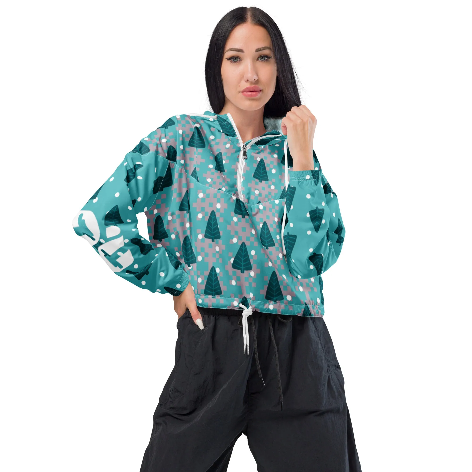Women’s Holiday Cropped Windbreaker