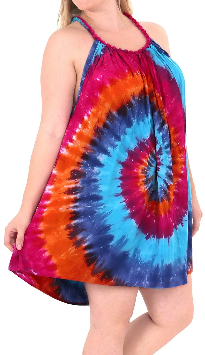 Women's Loose Designer Sundress Beachwear Evening Plus Size Casual Cover up Pink